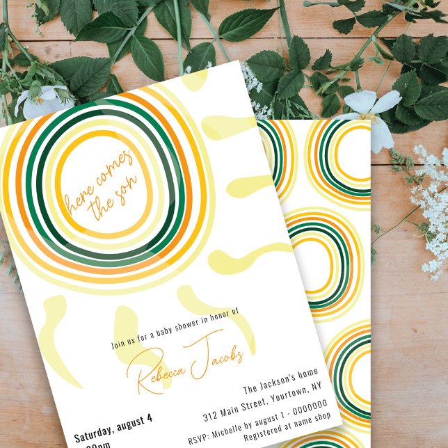 Here comes the son Baby Shower Invitation (Creator Uploaded)