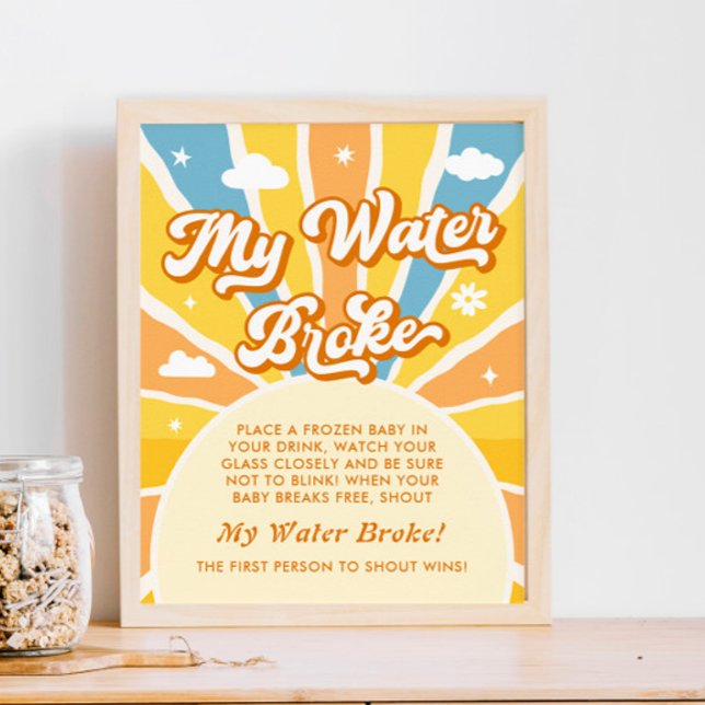 Here Comes the Son Baby Shower My Water Broke Game Poster (Creator Uploaded)
