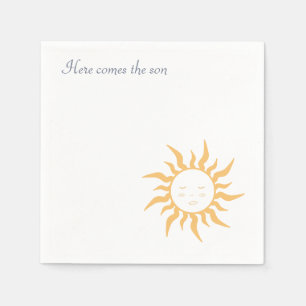 Here Comes the son Baby shower Napkin