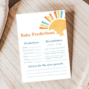 Here Comes the Son Baby Shower Predictions Game