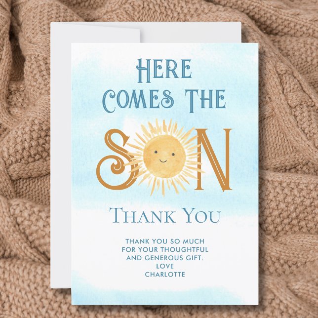 Here Comes The Son Baby Shower Thank You (Creator Uploaded)