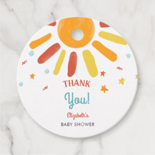 Here Comes The Son Baby Shower Thank you Custom Favour Tags