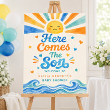Here Comes the Son Baby Shower Welcome Sign