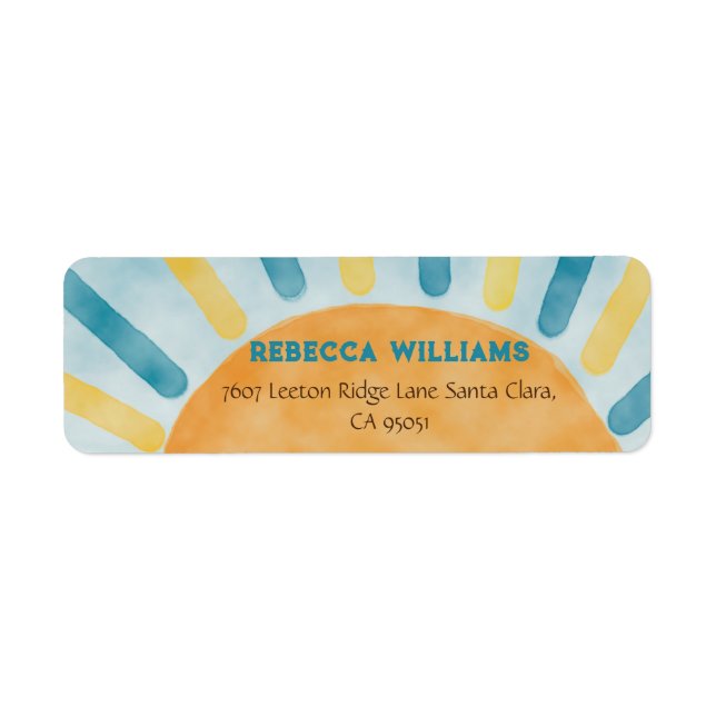 Here Comes the Son Blue Rays Sunshine Baby Shower (Front)