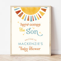 Here Comes the Son Boho Boy Baby Shower Welcome