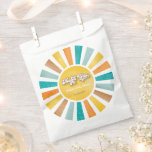 Here Comes the Son Boho Sunshine Boy Baby Shower Favour Bag<br><div class="desc">Drenched in a retro sunshine design,  this favour bag is a wonderful blend of nostalgic aesthetics and contemporary functionality. The motif is a stunning array of muted yellow,  blue,  orange,  and terracotta hues that create a warm and inviting atmosphere right off the bat.</div>