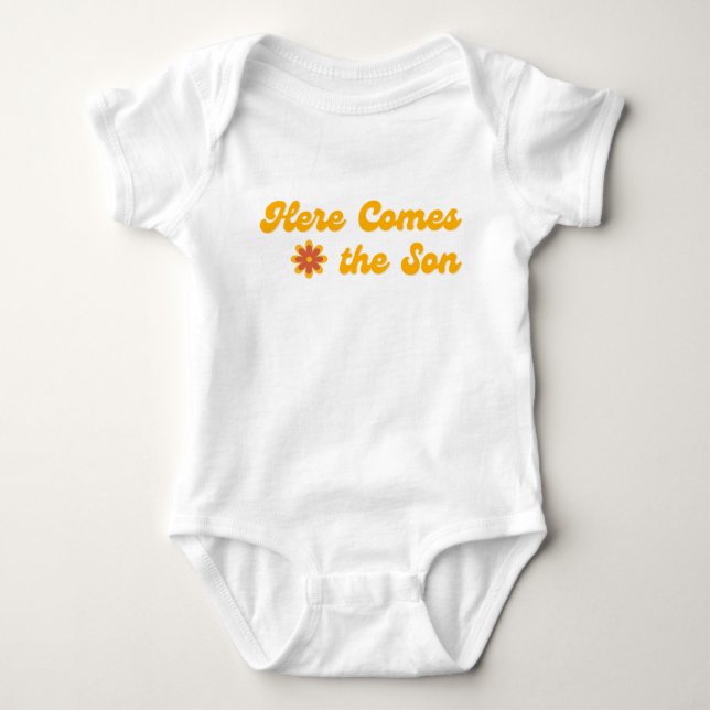 Here Comes the Son Boy  Baby Bodysuit (Front)
