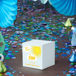 Here Comes The Son Boy Baby Shower Favor Box