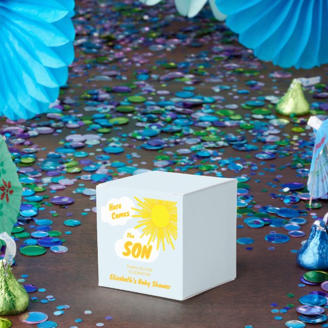 Here Comes The Son Boy Baby Shower Favor Box (Party)