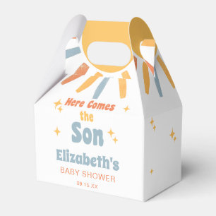 Here Comes The Son Boy Baby Shower Favor Box