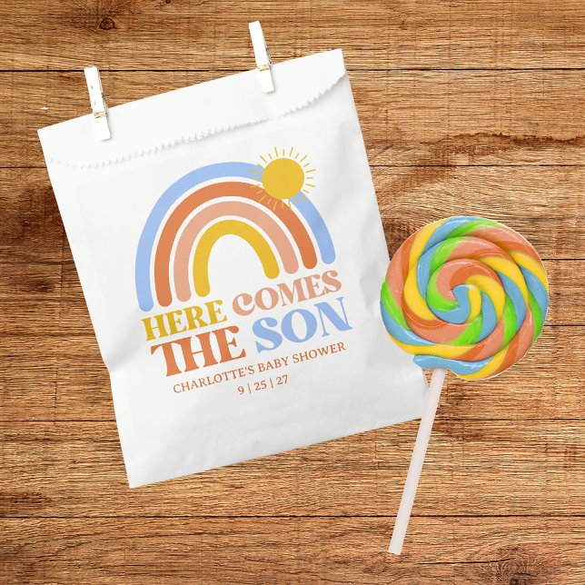 Here Comes The Son Boy Baby Shower Favour Bag (Creator Uploaded)
