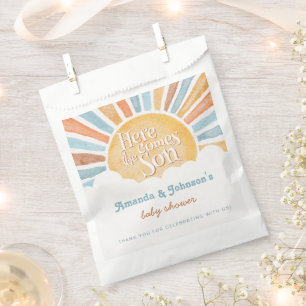 Here Comes the Son Boy Baby Shower Thank You Favour Bag