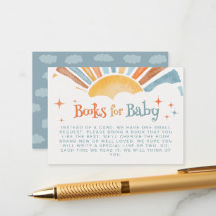 Here Comes the Son Boy Books for Baby Shower  Enclosure Card