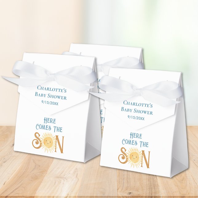 Here Comes The Son Boy's Baby Shower Favor Box (Creator Uploaded)
