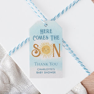 Here Comes The Son Boy's Baby Shower Gift Tags