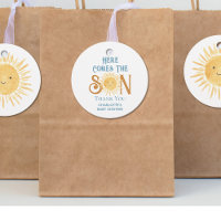 Here Comes The Son Boy's Baby Shower Thank You