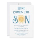 Here Comes The Son Cute Boy's Baby Shower