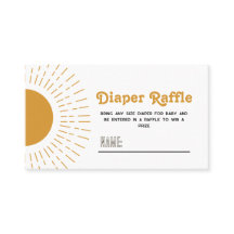Here Comes The Son Diaper Raffle Cards 