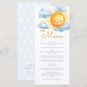 Here Comes The Son Dots Baby Shower Menu