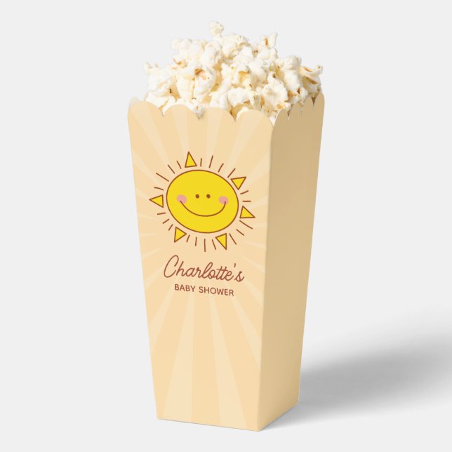 Here Comes The Son Little Sunshine Boy Baby Shower Favor Box (Popped)