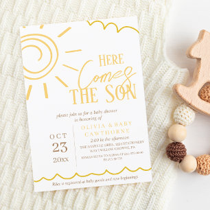 Here Comes the Son photo Baby Shower  Invitation