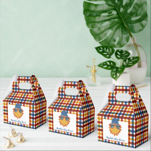 Here Comes the Son Plaid Baby Boy Shower Favor Box