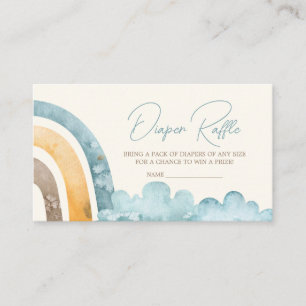 Here Comes The Son Retro Diaper Raffle Enclosure Card