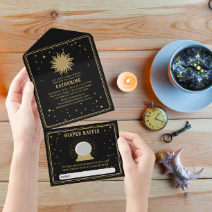 Here Comes The Son   Sun Tarot Baby Shower All In One Invitation