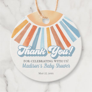 Here Comes the Son Sunshine Baby Shower Favour Tag