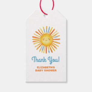 Here Comes the Son Sunshine Baby Shower Gift Tags