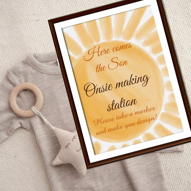 Here Comes the Son Sunshine Ray Baby Shower Game Poster (Creator Uploaded)