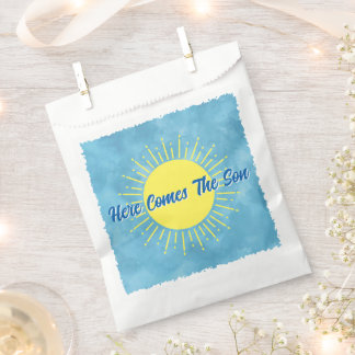 Here Comes The Son Watercolor Baby Shower Custom Favour Bag