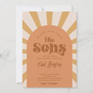 Here Comes The Sons Baby Shower Invitation 
