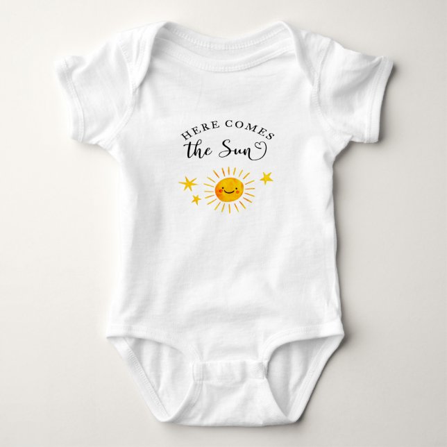 Here Comes the Sun Baby Bodysuit (Front)