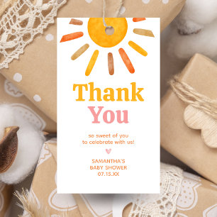 Here comes the Sun Baby Shower Favor Tags