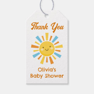 Here Comes the Sun Baby Shower Favour Gift Tags