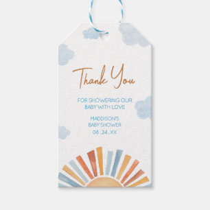 Here Comes The Sun Baby Shower Favour Tags