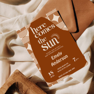 Here comes the sun baby shower Invitation