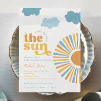 Here Comes The Sun Baby Shower Invitation