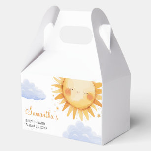 Here comes the Sun baby shower invitation Favor Box