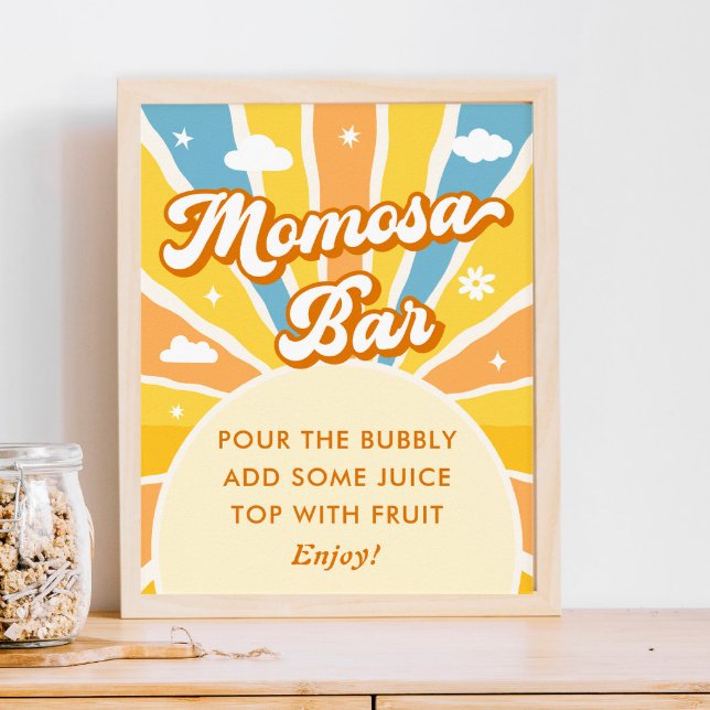 Here Comes the Sun Baby Shower Momosa Bar Poster (Creator Uploaded)