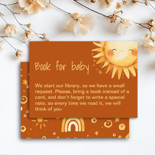 Here comes the Sun boho baby shower Enclosure Card