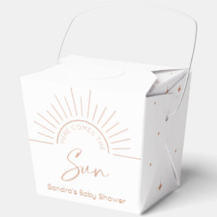 Here Comes The Sun Boho Baby Shower Favor Box