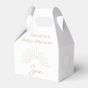 Here Comes The Sun Boho Baby Shower Favor Box