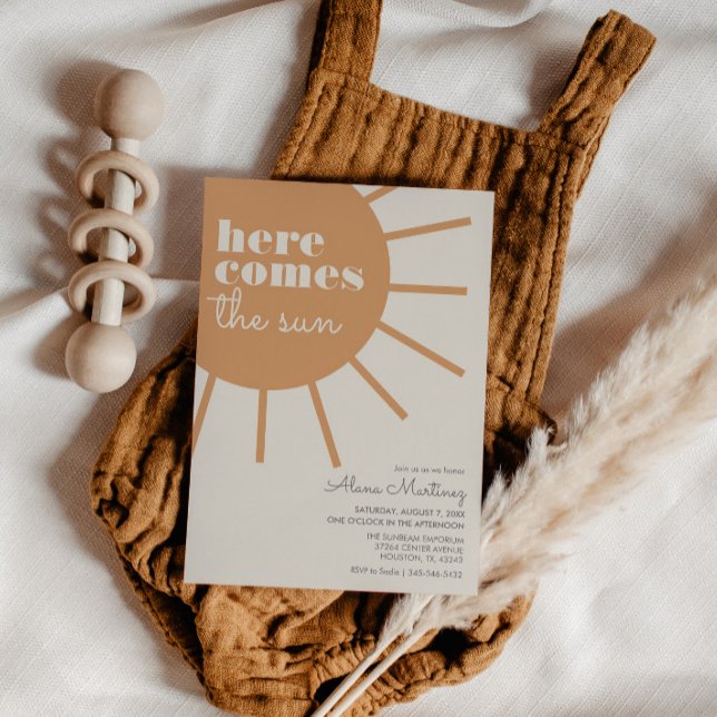 Here Comes the Sun | Boho Baby Shower Invitation (Creator Uploaded)
