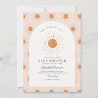 Here comes the sun Burnt Orange Sun Baby Shower