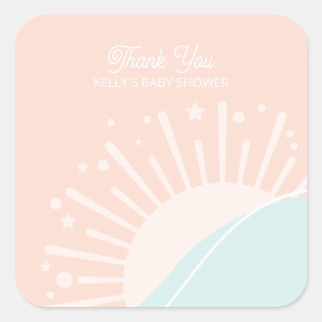 Here Comes The Sun Classic Square Sticker (Front)