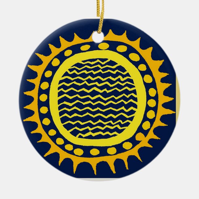 Here Comes the Sun - Del Sol Celebration Ceramic Ornament (Front)