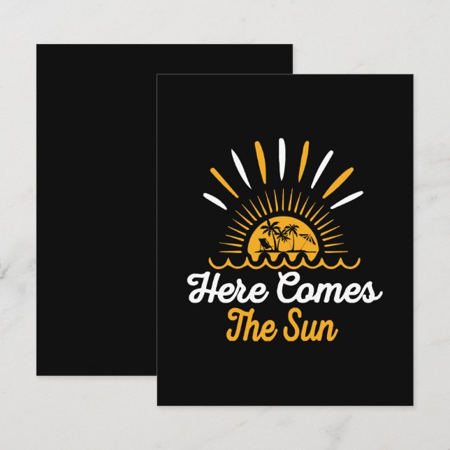 Here Comes The Sun Enclosure Card (Front/Back)