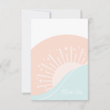 Here Comes The Sun Flat Thank You Card